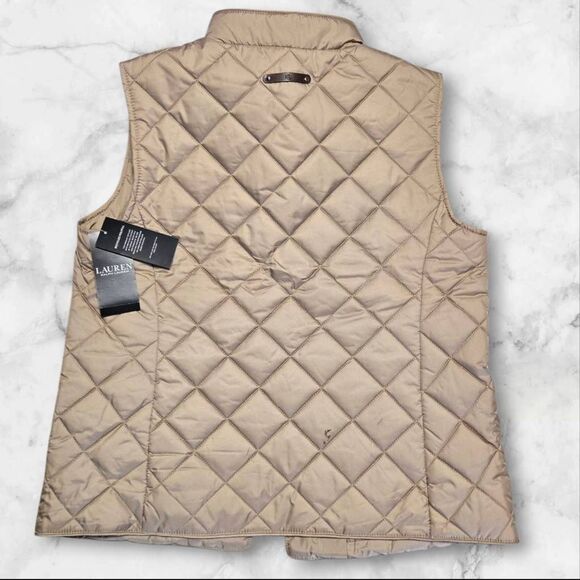 Ralph Lauren Size Small Tan Quilted Vest - Picture 2 of 2